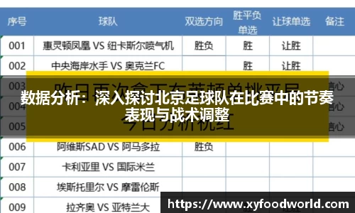 数据分析：深入探讨北京足球队在比赛中的节奏表现与战术调整